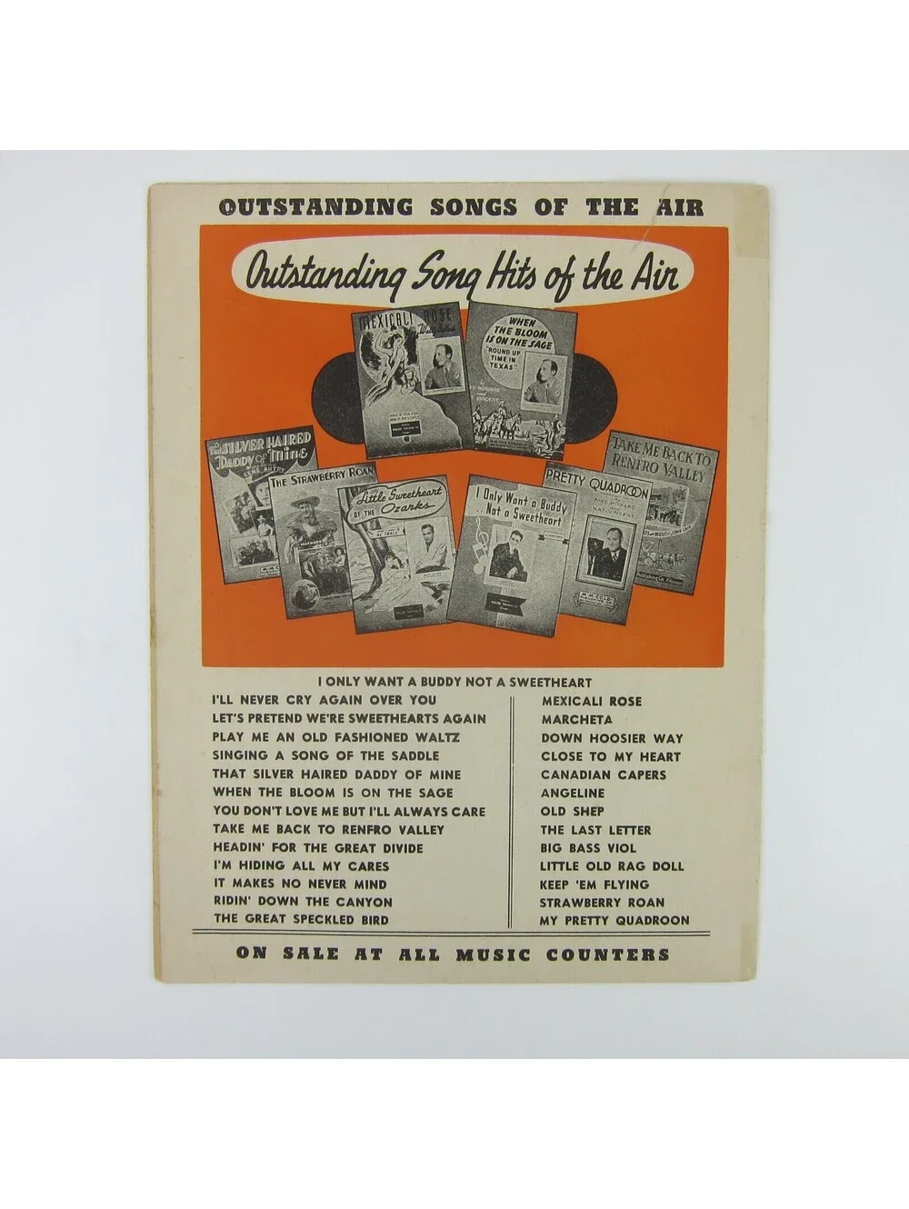 Sheet Music That Silver Haired Daddy of Mine Tumbling Tumbleweed Gene Autry 1932